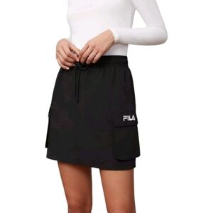 Fila Black Sports Mini Skirt Size Medium Has Pockets